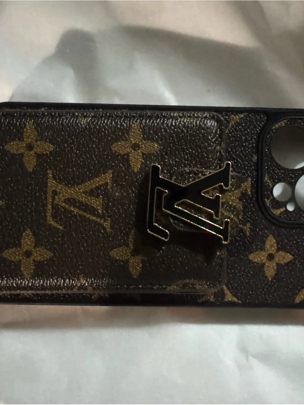 New Luxury Brown Monogram iPhone 15 ProMax Case with Card Pocket